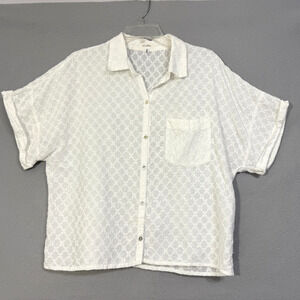 Love Potion Women's Eyelet Size XL White Embroidered Classic Preppy Retro Boho‎